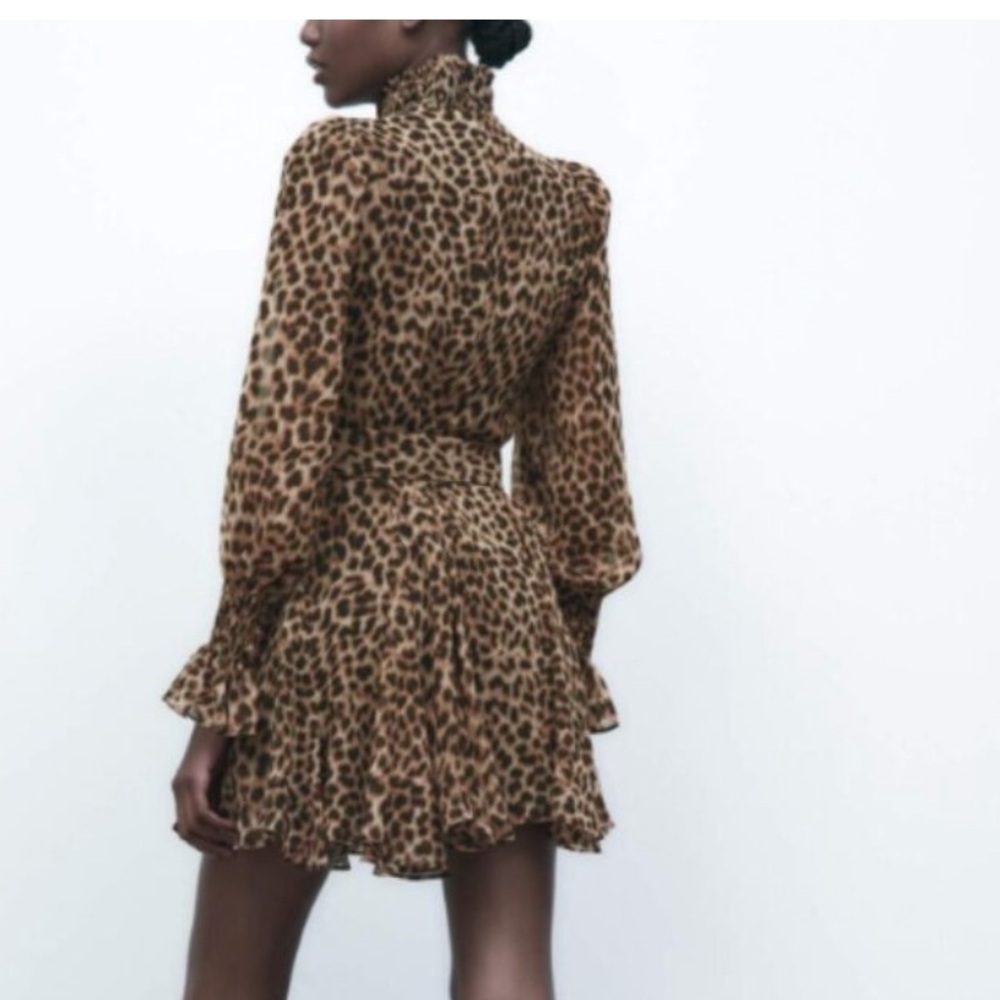 💥💥SOLD💥NWT Zara Long Sleeve Mock Neck Leopard - Picture 5 of 14